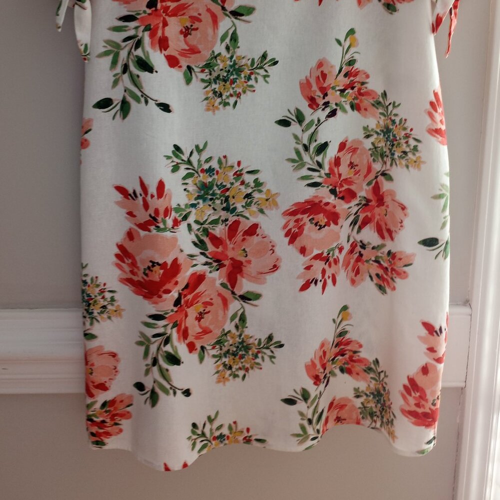'chloe + rene' Floral Shift Dress Size L Linen blend NWOT - Picture 2 of 15